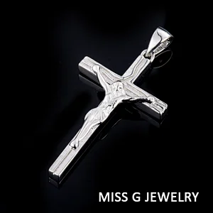 Jesus Cross Pendant 925 Silver  Pendant large jewelry factory,OEM/ODM Jewelry Trade processing customized,Wholesale jewelry manufacturer