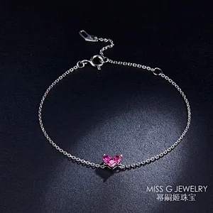 Ruby gemstone silver bracelet large jewelry factory,OEM/ODM Jewelry Trade processing customized,Wholesale jewelry manufacturer