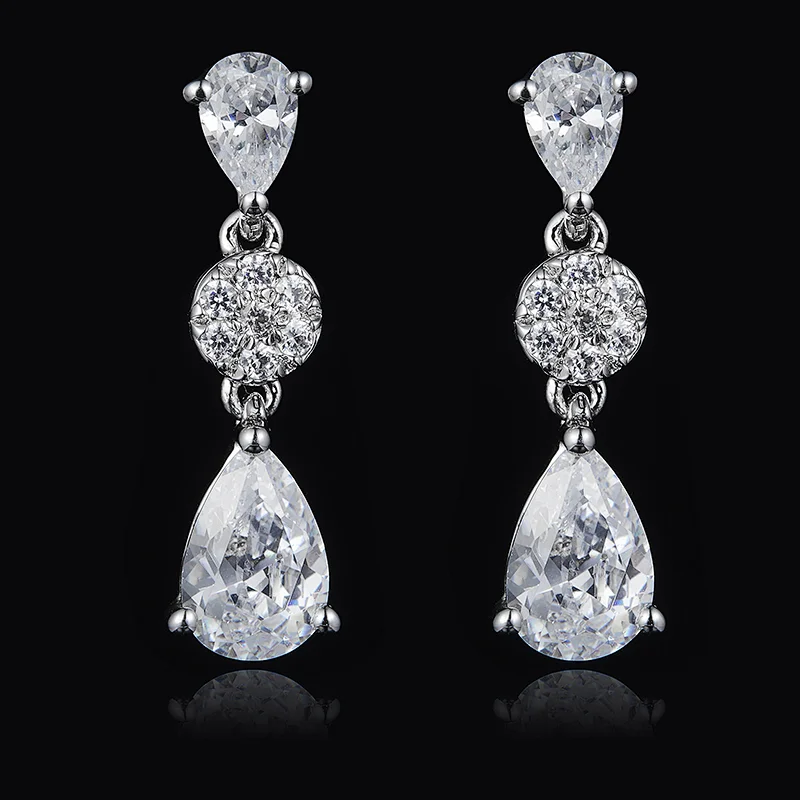 Long Water Drop Earrings large jewelry factory,OEM/ODM Jewelry Trade processing customized,Wholesale jewelry manufacturer