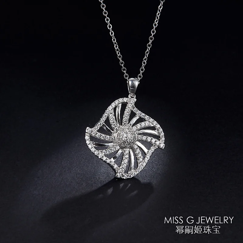 Trendy Pendant S925 Silver Fashion Pendant inlaid with zircon
