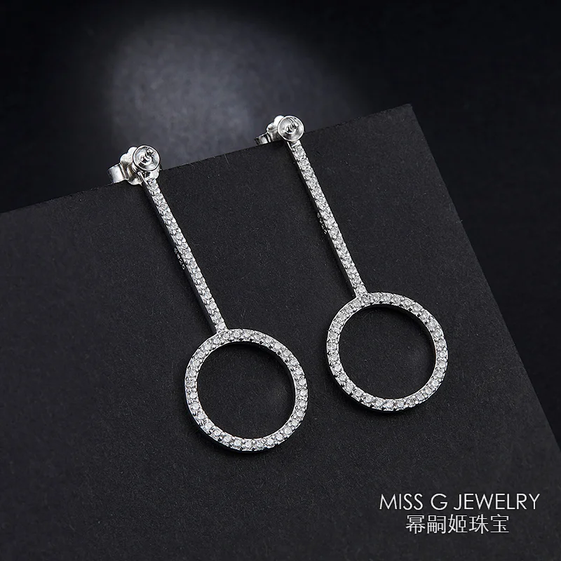 Round Earrings 925 silver earnail jewelry large jewelry factory,OEM/ODM Jewelry Trade processing customized,Wholesale jewelry manufacturer