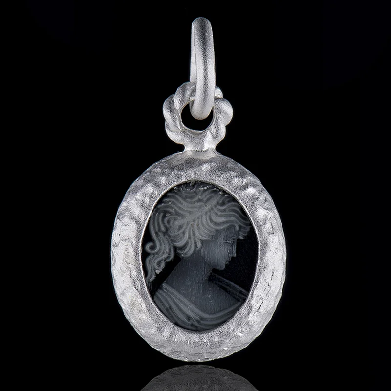 Retro S925 Silver Virgin Mary Freshwater Pearl Mother Necklace Pendant large jewelry factory,OEM/ODM Jewelry Trade processing customized,Wholesale jewelry manufacturer
