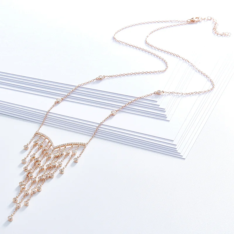 Suspension Necklace Pendant for Long-style ladies with tassels large jewelry factory,OEM/ODM Jewelry Trade processing customized,Wholesale jewelry manufacturer