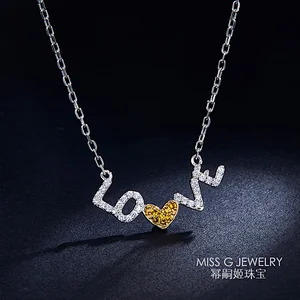 womens jewellery silver chain LOVE silver necklace large jewelry factory,OEM/ODM Jewelry Trade processing customized,Wholesale jewelry manufacturer
