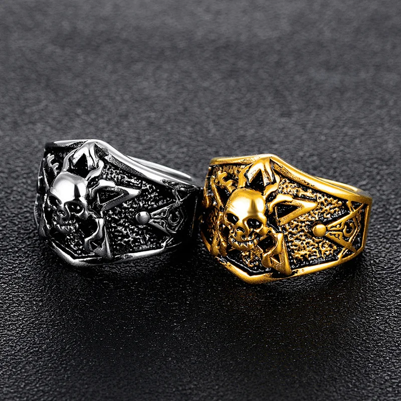 skull ring mens  rings large jewelry factory,OEM/ODM Jewelry Trade processing customized,Wholesale jewelry manufacturer