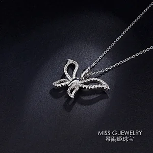 Butterfly-like diamond necklace pendant S925 Silver Pendant popular jewelry factory customization