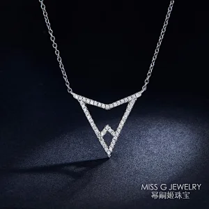 Diamond Pendant Necklace large jewelry factory,OEM/ODM Jewelry Trade processing customized,Wholesale jewelry manufacturer