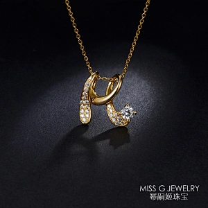 S925 Zircon Pendant Silver Pendant Hot Selling Geometric Three-dimensional Rose Gold Necklace Pendant Jewelry Wholesale