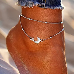 925 Silver Dolphin anklets large jewelry factory,OEM/ODM Jewelry Trade processing customized,Wholesale jewelry manufacturer