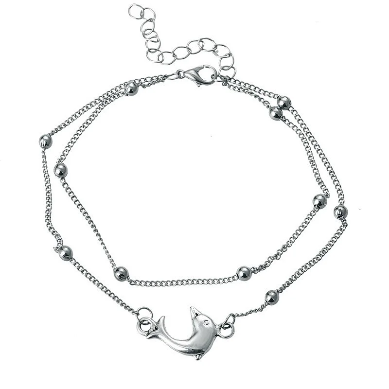 925 Silver Dolphin anklets large jewelry factory,OEM/ODM Jewelry Trade processing customized,Wholesale jewelry manufacturer