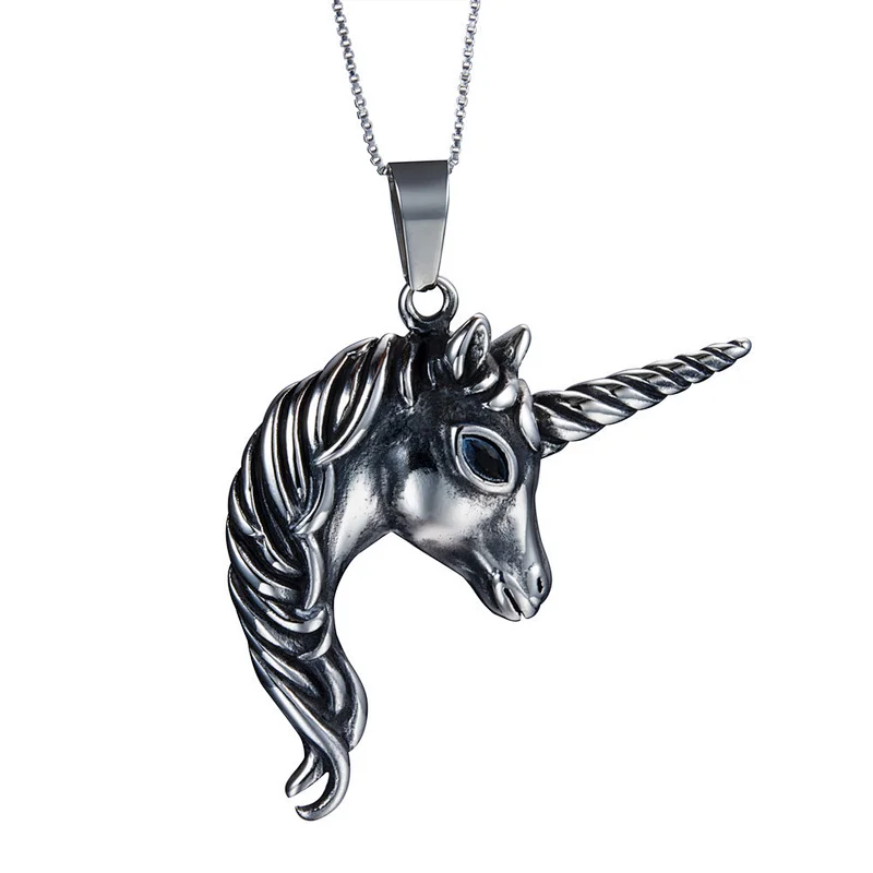 925 silver Unicorn Pendant Necklace large jewelry factory,OEM/ODM Jewelry Trade processing customized,Wholesale jewelry manufacturer
