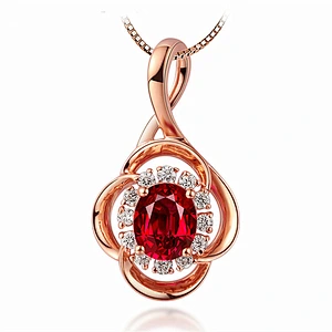 925 Silver Ruby Pendant large jewelry factory,OEM/ODM Jewelry Trade processing customized,Wholesale jewelry manufacturer