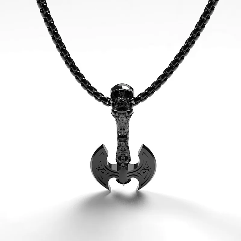 Viking axe Pendant Necklace large jewelry factory,OEM/ODM Jewelry Trade processing customized,Wholesale jewelry manufacturer