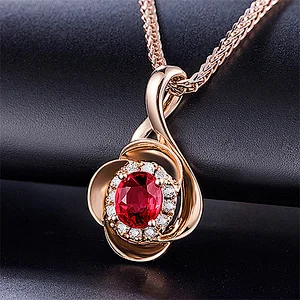 925 Silver Ruby Pendant large jewelry factory,OEM/ODM Jewelry Trade processing customized,Wholesale jewelry manufacturer
