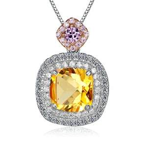 925 Silver Large grain main stone Pendant large jewelry factory,OEM/ODM Jewelry Trade processing customized,Wholesale jewelry manufacturer