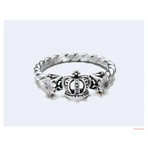 925 silver crown ring large jewelry factory,OEM/ODM Jewelry Trade processing customized,Wholesale jewelry manufacturer