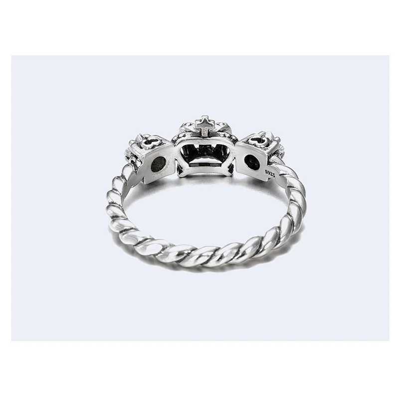 925 silver crown ring large jewelry factory,OEM/ODM Jewelry Trade processing customized,Wholesale jewelry manufacturer