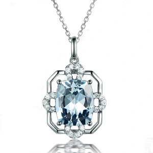 Large grain main stone 925 Silver Pendant large jewelry factory,OEM/ODM Jewelry Trade processing customized,Wholesale jewelry manufacturer