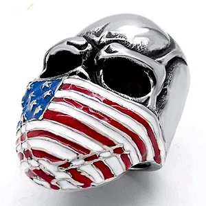 American flag 925 Silver Human skeleton  large jewelry factory,OEM/ODM Jewelry Trade processing customized,Wholesale jewelry manufacturer