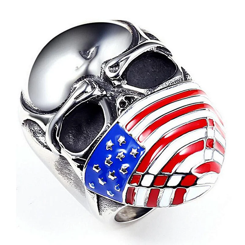 American flag 925 Silver Human skeleton  large jewelry factory,OEM/ODM Jewelry Trade processing customized,Wholesale jewelry manufacturer