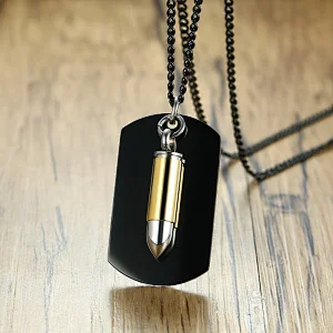 925 sterling silver Bullet Tag Pendant large jewelry factory,OEM/ODM Jewelry Trade processing customized,Wholesale jewelry manufacturer