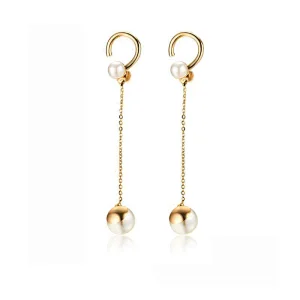 925 silver tassel Pearl Earrings large jewelry factory,OEM/ODM Jewelry Trade processing customized,Wholesale jewelry manufacturer