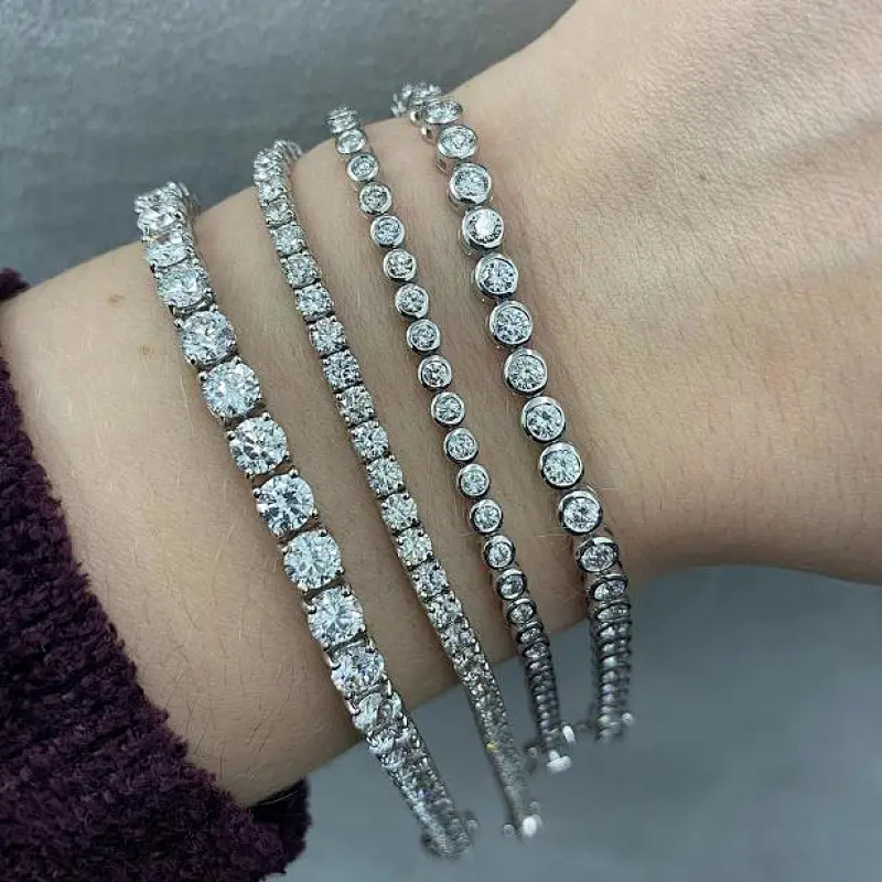 Tennis bracelet, tennis chain, 925 silver bracelet, 925 silver tennis chain,