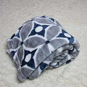 100% Polyester Geometric Printed Flannel Fleece Blanket