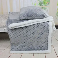 100% Polyester Luxury Foil Printing Flannel Fleece Warmer Blanket