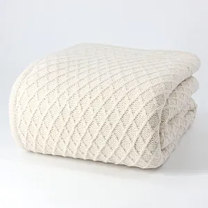 100% Acrylic Double Layer Sherpa Cable Knitted Throw