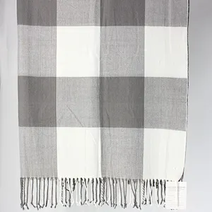 100% Acrylic Soft Check Knit Throw Blanket