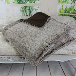 100%Polyester Ombre Home Bed Sofa PV Fur Throw