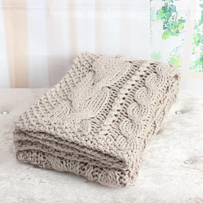 100% Acrylic Tufted Knitted Throw