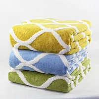 100% Polyester Jacquard Geo Soft Sherpa Comforter Blanket