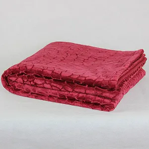 100% Polyester  Embossed Micro Plush Soft Throw Blanket