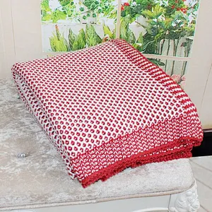 3D 100% Acrylic Sofa Decorative Soft Jacquard Knitted Throw