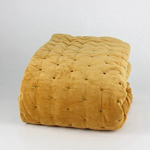 100%  Polyester Quilted Gravity Weighted Quilted Micro Plush Blanket