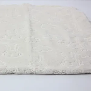 100%Polyester Double Layer Embossed Animal  Flannel Baby Blanket