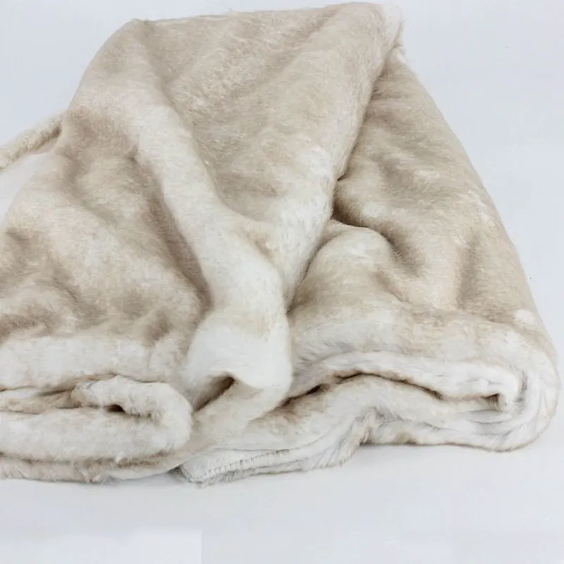 100% Polyester Printed Faux Fur  Luxury Blanket
