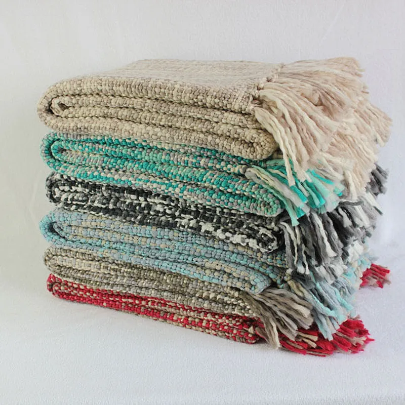 100% Acrylic Spring Autumn Sofa Knit Blanket Turkish