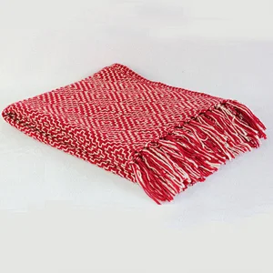 100% Acrylic Soft China Wholesale Woven Throw Blanket