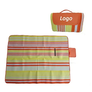 100% Polyester Printed Double Sided Foldable Outdoor Waterproof Picnic blanket