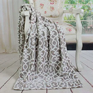 100% Polyester Floral Printing Soft Flannel Blanket