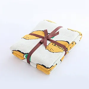 100%Cotton Material Knitted Organic Soft Baby Blanket