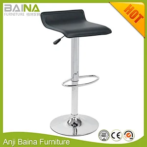 Popular PVC cheap used bar stools backless height adjustable
