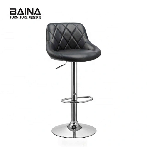 Morden kitchen commercial leather metal high bar stools wholesale