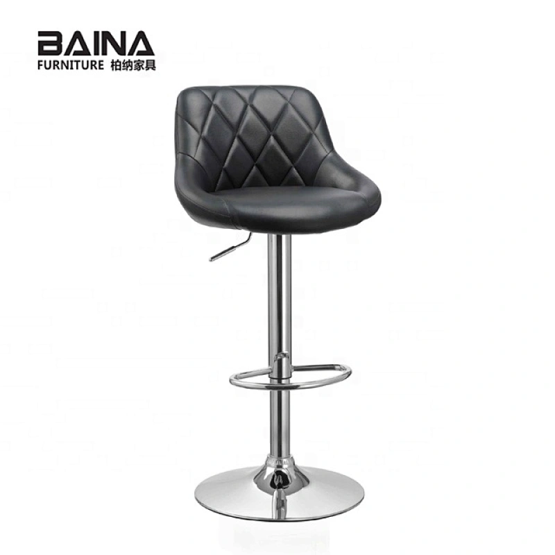 Morden kitchen commercial leather metal high bar stools wholesale
