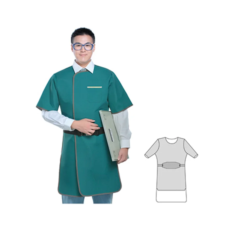LT1101 pull on right side one side half sleeves Protection Apron for hospital