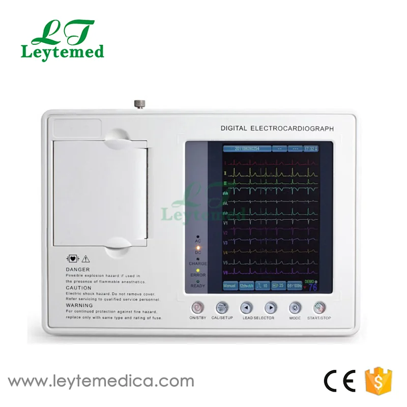 LT1203C CE 7 inch LCD screen three channel ecg machine
