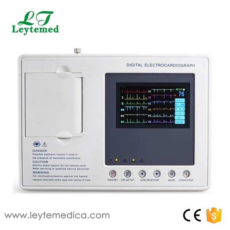 LT1203BV Veterinary portable 3 channel 12 lead ECG machine